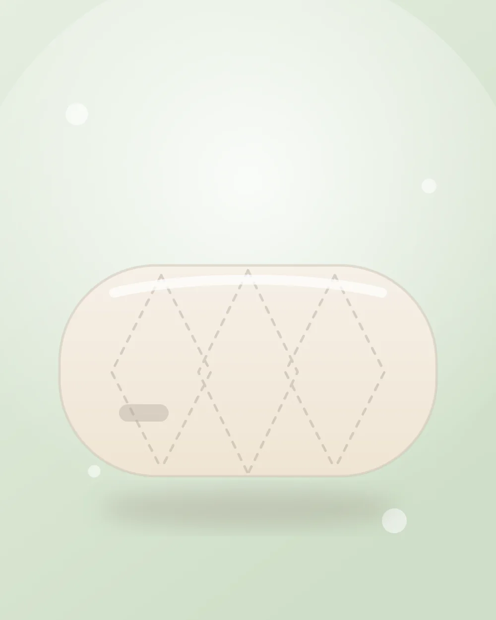 Cloud Cot Bumper, front view
