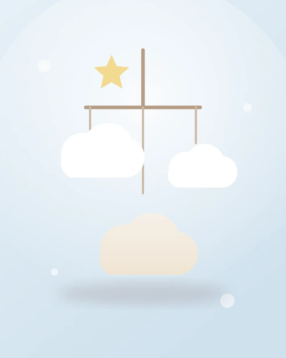 Dreamy Cloud Mobile, front view